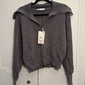 Zara Knit Zip Sweater